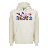 Oatmeal Heather Western America Premium Hoodie - Neo Western