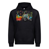 Black 4th of july tractor Urban Hoodie - CowGirlArtShop