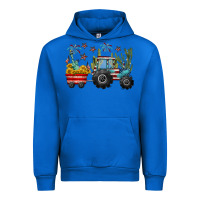 Cobalt 4th of july tractor Urban Hoodie - CowGirlArtShop