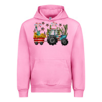 Fuchsia Pink 4th of july tractor Urban Hoodie - CowGirlArtShop