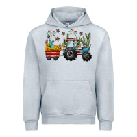 Heather Grey 4th of july tractor Urban Hoodie - CowGirlArtShop