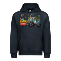 Navy 4th of july tractor Urban Hoodie - CowGirlArtShop