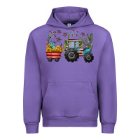 Tulip 4th of july tractor Urban Hoodie - CowGirlArtShop