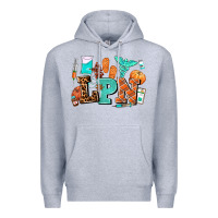 Heather Grey lpn fall nurse with Premium Hoodie - AdoDesignShop