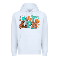 White lpn fall nurse with Premium Hoodie - AdoDesignShop