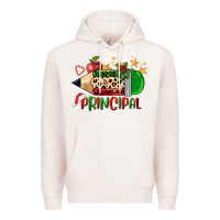 Pale Pink christmas principal pencil Premium Hoodie - FaDigitalArtStudio