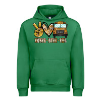 Emerald peace love bus Urban Hoodie - CowhideDigitalArt
