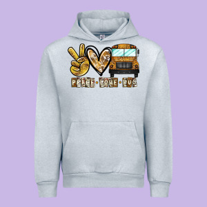 Peace Love Bus Urban Hoodie Designed By Cowhidedigitalart