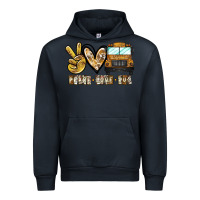 Navy peace love bus Urban Hoodie - CowhideDigitalArt