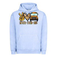 Pigment Grape Ice peace love bus Urban Hoodie - CowhideDigitalArt