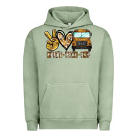Pigment Oil Green peace love bus Urban Hoodie - CowhideDigitalArt