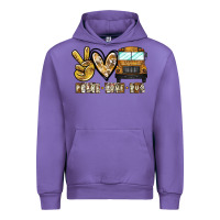 Tulip peace love bus Urban Hoodie - CowhideDigitalArt