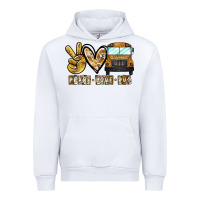 White peace love bus Urban Hoodie - CowhideDigitalArt