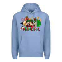 Colony Blue christmas principal pencil Premium Hoodie - FaDigitalArtStudio