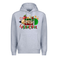 Heather Grey christmas principal pencil Premium Hoodie - FaDigitalArtStudio