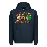 Navy christmas principal pencil Premium Hoodie - FaDigitalArtStudio