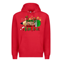 Red christmas principal pencil Premium Hoodie - FaDigitalArtStudio