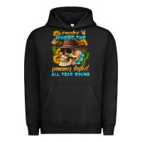 Pigment Black somewhere where the summer lasted all year 'round Urban Hoodie - HRA Design Shop