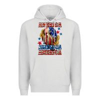 Dove Grey America skeleton 4th of july Premium Hoodie - CowGirlArtShop