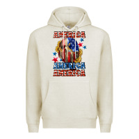 Oatmeal Heather America skeleton 4th of july Premium Hoodie - CowGirlArtShop