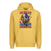 Antique Gold America skeleton 4th of july Premium Hoodie - CowGirlArtShop