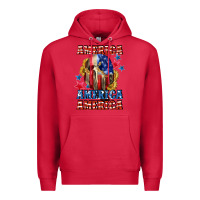 Cardinal America skeleton 4th of july Premium Hoodie - CowGirlArtShop