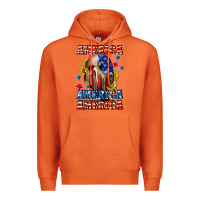Carrot America skeleton 4th of july Premium Hoodie - CowGirlArtShop