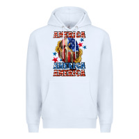 White America skeleton 4th of july Premium Hoodie - CowGirlArtShop
