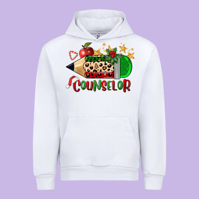 Christmas Counselor Pencil Urban Hoodie Designed By Fadigitalartstudio