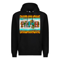Black faith cross and sunflower tumbler Premium Hoodie - HRA Design Shop