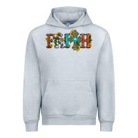Heather Grey faith with cross and sunflower Urban Hoodie - HRA Design Shop