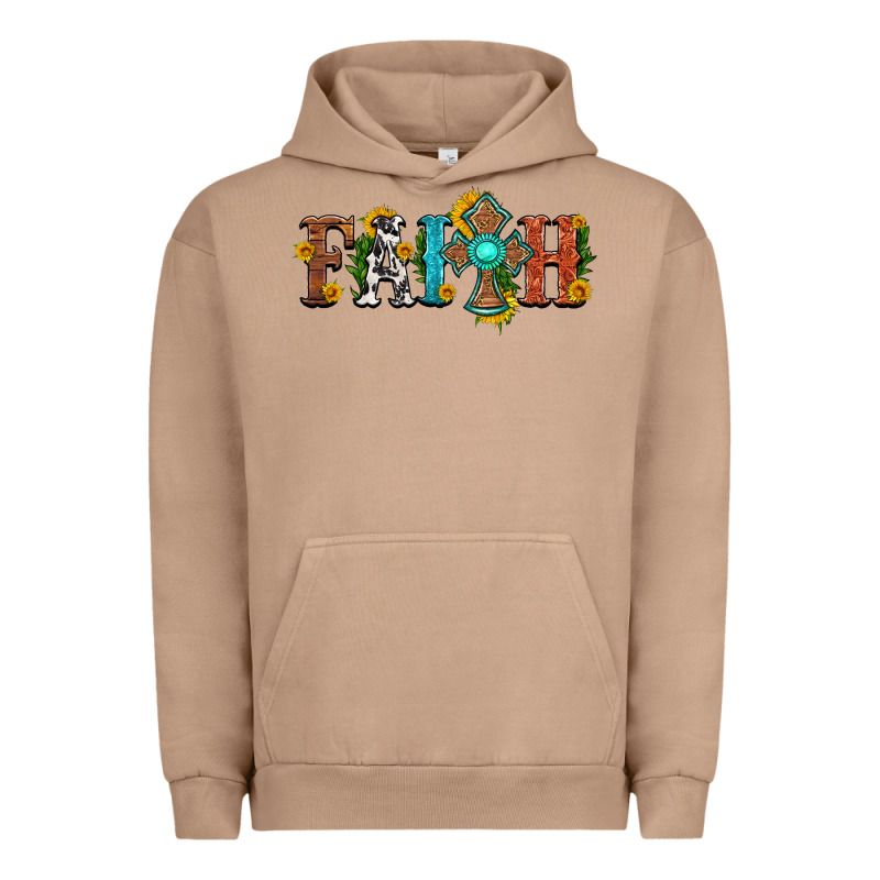 Faith With Cross And Sunflower Urban Hoodie by HRA Design Shop | Teevron