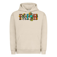 Pigment French Oak faith with cross and sunflower Urban Hoodie - HRA Design Shop