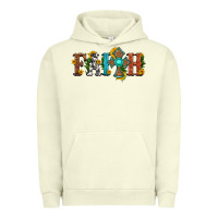 Pigment Pistachio faith with cross and sunflower Urban Hoodie - HRA Design Shop