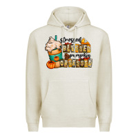 Oatmeal Heather stressed blessed pumpkin obsessed Premium Hoodie - CowhideDigitalArt