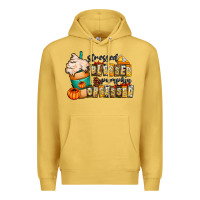Antique Gold stressed blessed pumpkin obsessed Premium Hoodie - CowhideDigitalArt