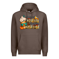 Coffee stressed blessed pumpkin obsessed Premium Hoodie - CowhideDigitalArt