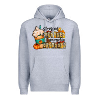 Heather Grey stressed blessed pumpkin obsessed Premium Hoodie - CowhideDigitalArt