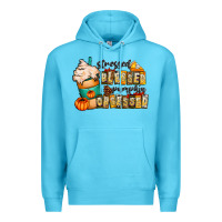 Ocean Blue stressed blessed pumpkin obsessed Premium Hoodie - CowhideDigitalArt