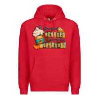 Red stressed blessed pumpkin obsessed Premium Hoodie - CowhideDigitalArt