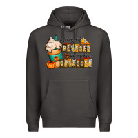 Smoke stressed blessed pumpkin obsessed Premium Hoodie - CowhideDigitalArt