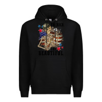 Black America the beautiful 4th of july Premium Hoodie - CowGirlArtShop