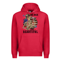 Cardinal America the beautiful 4th of july Premium Hoodie - CowGirlArtShop