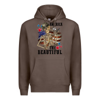 Coffee America the beautiful 4th of july Premium Hoodie - CowGirlArtShop