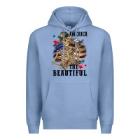 Colony Blue America the beautiful 4th of july Premium Hoodie - CowGirlArtShop