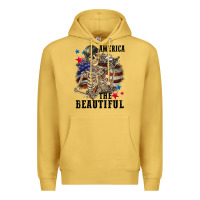 Antique Gold America the beautiful 4th of july Premium Hoodie - CowGirlArtShop