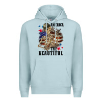 Blue Mist America the beautiful 4th of july Premium Hoodie - CowGirlArtShop