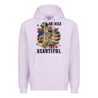 Lilac America the beautiful 4th of july Premium Hoodie - CowGirlArtShop