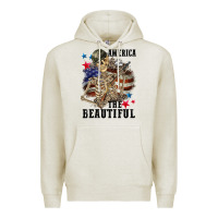 Oatmeal Heather America the beautiful 4th of july Premium Hoodie - CowGirlArtShop