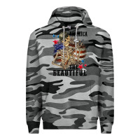 Slate Camo America the beautiful 4th of july Premium Hoodie - CowGirlArtShop